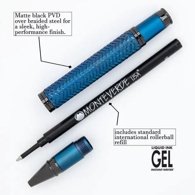 Alt view image 3 of 4 - USA Innova Formula M Blue Rollerball Pen | Luxury Writing Instrument with Schmidt 888 Refill