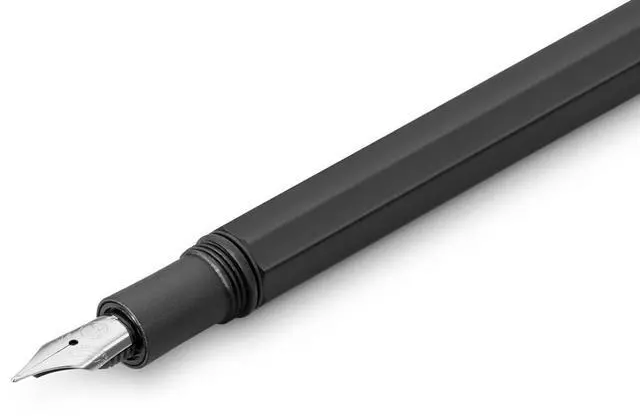 Alt view image 3 of 5 - SPECIAL Black Premium Aluminium Fountain Pen for Ink Cartridges - Exclusive 17 cm With EF (Extra Fine) Nib