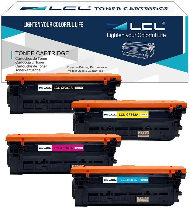 Main image of Remanufactured 508A Toner Cartridges Replacement for HP CF360A CF361A CF362A CF363A for HP M553 M577 Color LaserJet Enterprise M552dn M553dn M553n M553x MFP M577Z M577dn M577f Printer (KCMY)