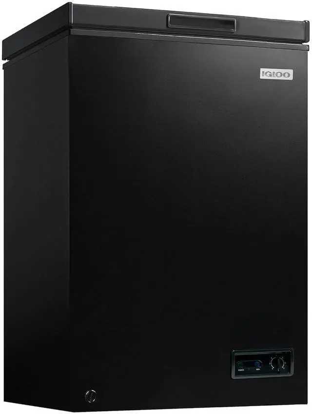 Main image of 3.5 Cu Ft. Upright Deep Freezer Chest- Deep Freezer with Quick Freezing System & Adjustable Thermostat- Low Noise Freezer with Removable Basket & LED Lights for Homes, Garages & Basements- Black