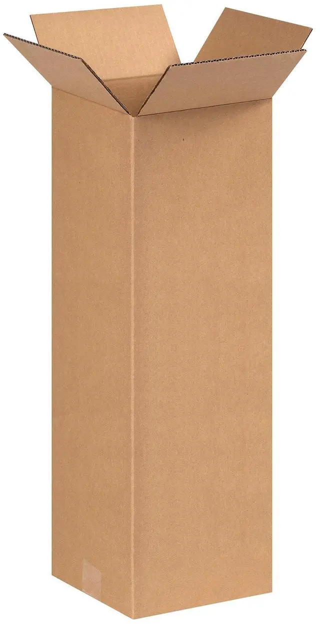 Main image of Shipping Boxes Tall 8"L x 8"W x 24"H 25-Pack - Corrugated Cardboard Box for Moving, Mailing, Packing, Packaging and Storage