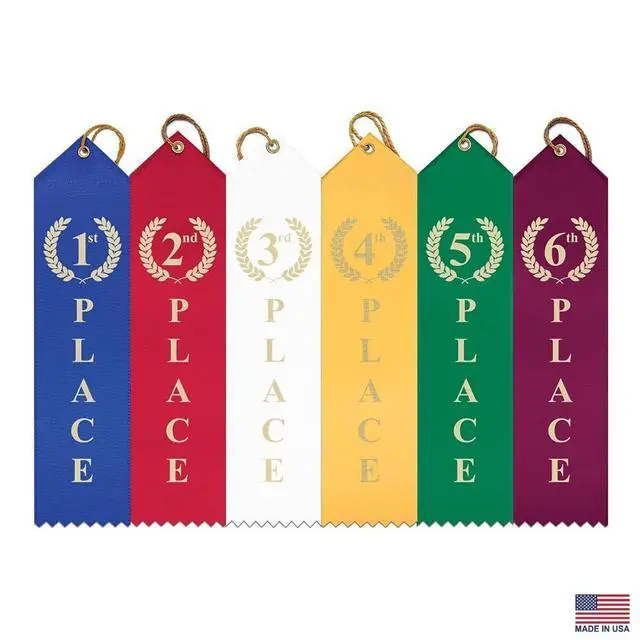Alt view image 2 of 7 - Hodges Badge - 150 Pack - 1st 2nd 3rd 4th 5th and 6th Award Ribbons - 25 Each - Made in USA