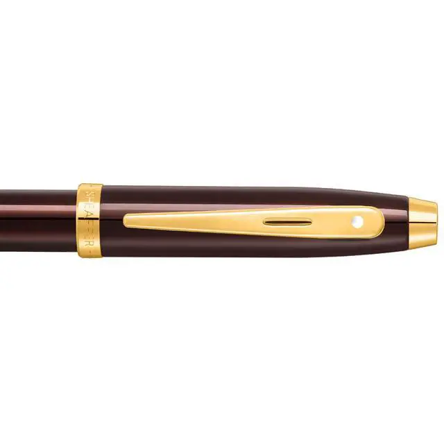 Alt view image 4 of 7 - 100 9370 Fountain Pen, Medium Nib, Coffee Black Finish with Gold Trim, Refillable Writing Instrument, Premium Gift Box