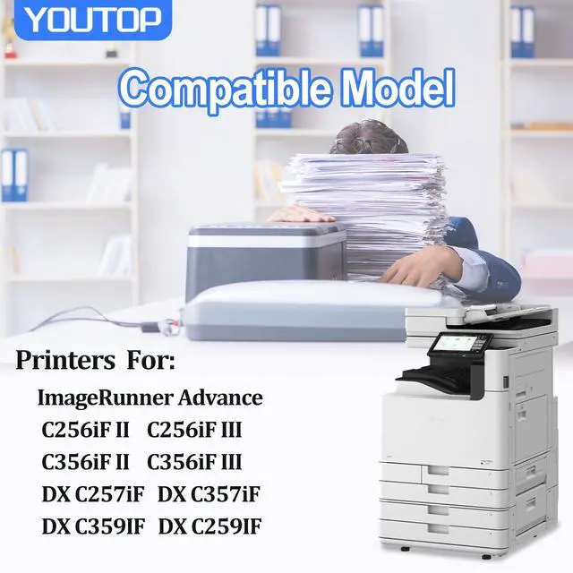 Alt view image 3 of 7 - High Yield GPR-58 GPR58 Toner Cartridge Replacement for Canon ImageRunner Advance C256iF II C256iF III C356iF II C356iF III DX C257iF DX C357iF DX C359IF DX C259IF|4-Pack