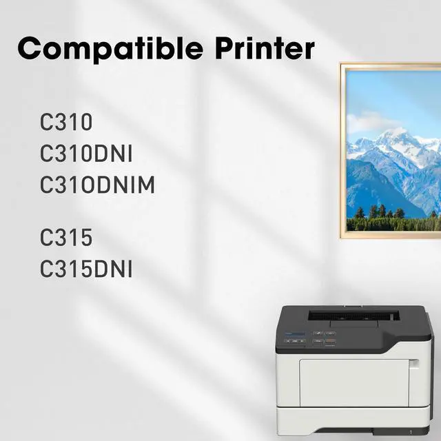 Alt view image 2 of 6 - C310 C315 Toner Cartridge Set Replacement for Xerox 006R04356 006R04357 006R04358 006R04359 for Xerox C310 C310DNI C310DNIM C315 C315DNI Printer Ink (4-PackB+CMY,3000+2000x3 Pages)