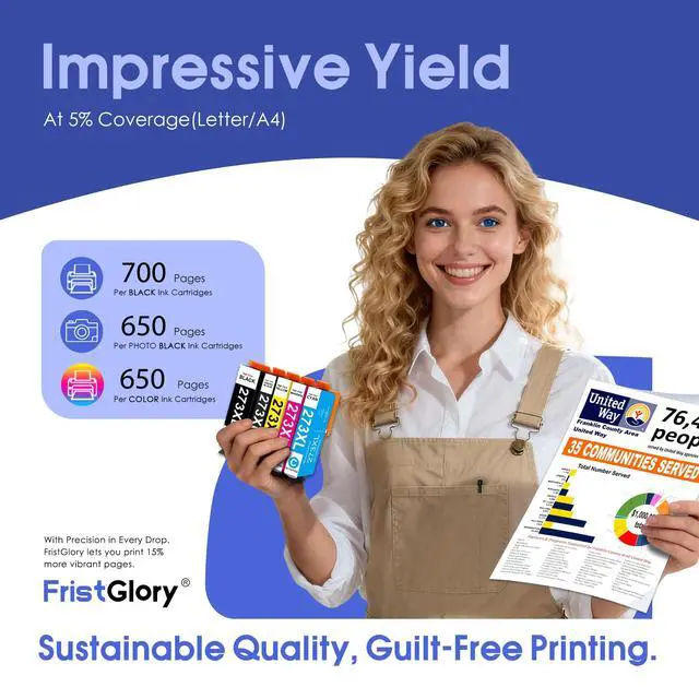 Alt view image 3 of 7 - 273 XL Ink Cartridges Combo Pack Replacement for 273 273XL T273XL Ink Work with XP-520 XP-600 XP-610 XP-620 XP-800 XP-810 XP-820 Printers(5-Pack, 1BK/1PBK/1C/1M/1Y)