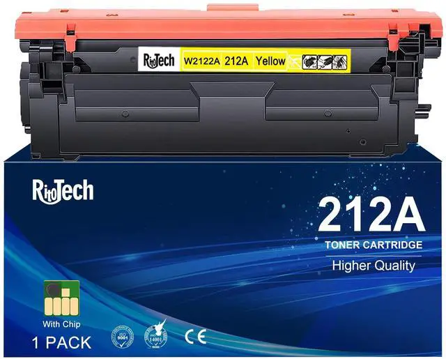 Main image of 212A Yellow Toner Cartridge,Remanufactured for HP 212X 212 W2122A,1 Pack | Compatible for HP Color LaserJet Enterprise M554 m554dn M555 M555dn Flow MFP M578 Printer,with Smart Chip,No Fading