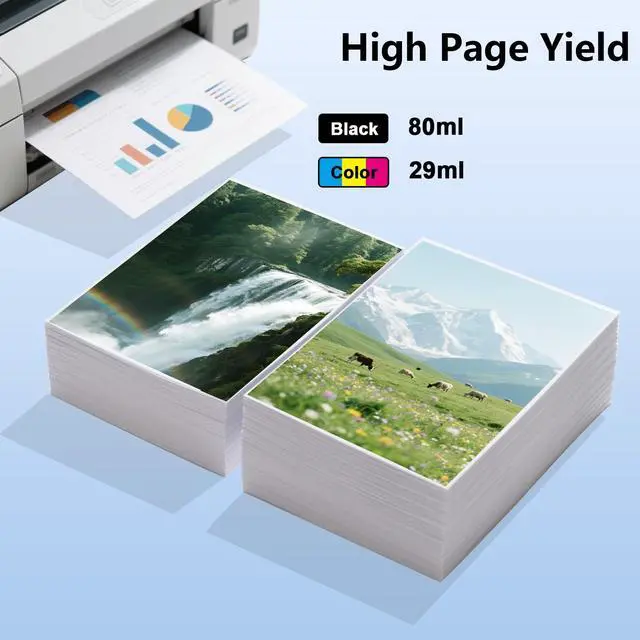 Alt view image 4 of 7 - 4 Pack 712XL 712XL 712 Ink Cartridge Use for DesignJet T210 T230 T630 T650 Studio Plotter Printers (Black: 80ml, Cyan/Magenta/Yellow: 29ml)