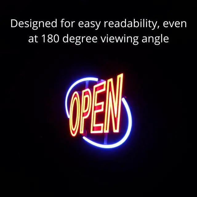 Alt view image 5 of 7 - LED Open Sign for Business with Ultra-Bright Neon Look, 32 in | Long-Lasting & Durable Signage with 750 ft Visibility - 12 Eye-Catching Animations, Including Blinking, Flashing, and More