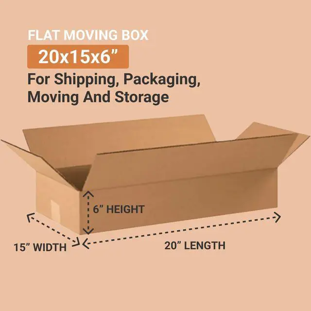 Alt view image 2 of 6 - Shipping Boxes Medium 22"L x 10"W x 4"H 25-Pack - Corrugated Cardboard Box for Moving, Mailing, Packing, Packaging and Storage