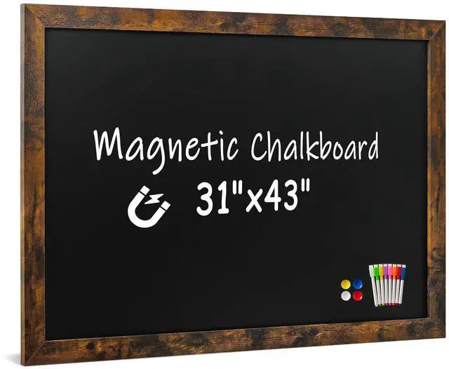 Main image of Magnetic Chalkboard for Wall,31" x 43" Extra Large Rustic Framed Chalk Board for Home Kitchen Office School
