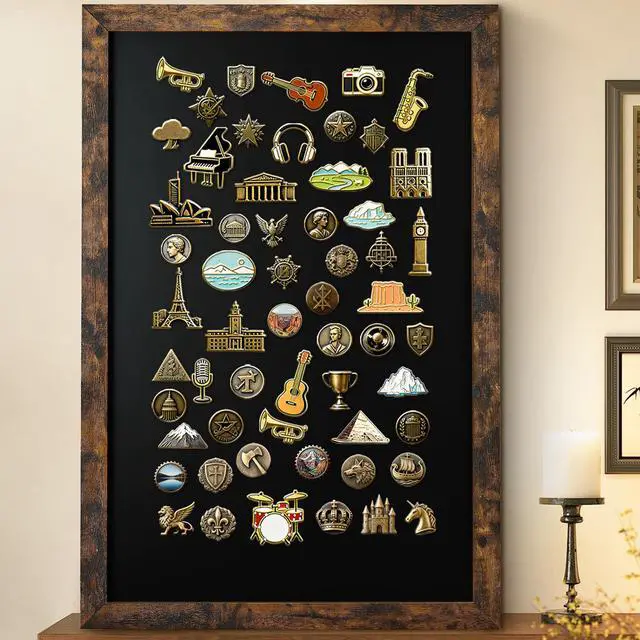 Alt view image 5 of 7 - Magnetic Chalkboard for Wall,31" x 43" Extra Large Rustic Framed Chalk Board for Home Kitchen Office School