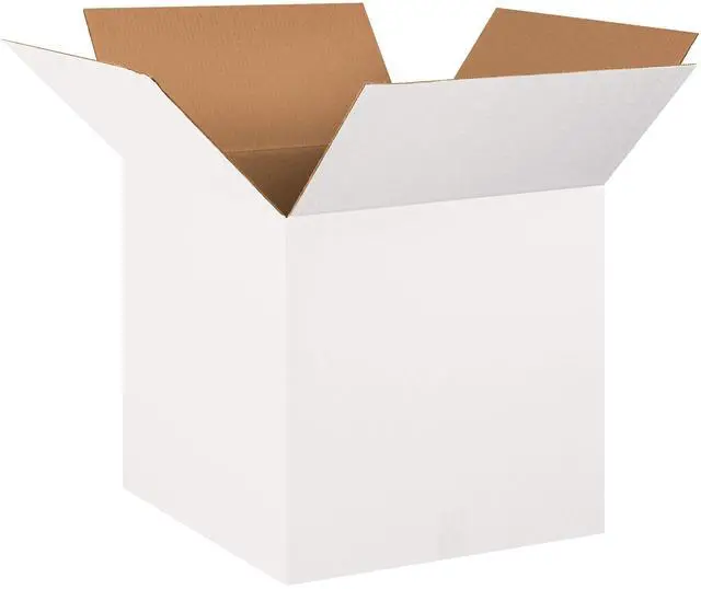 Main image of 202020W Corrugated Cardboard Box 20" L x 20" W x 20" H, White, For Shipping, Packing and Moving (Pack of 10)