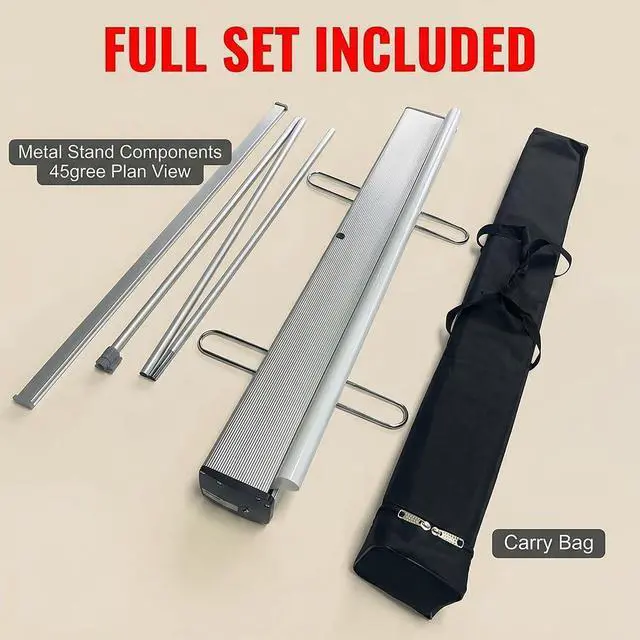 Alt view image 5 of 7 - Heavy Duty Retractable Banner Stand 33.5"x80" (WxH) with Padded Canvas Bag (STAND ONLY (1 Pack)