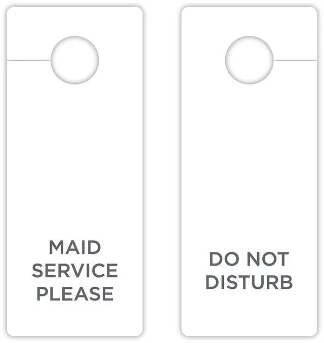 Main image of Hotel & Motel Do Not Disturb/Maid Service Door Tag Hanger 3x8" Sign, 100 per case