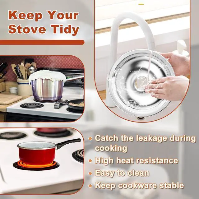 Alt view image 6 of 7 - W10196405 W10196406 Electric Stove Burner Drip Pans & MP22YA Electric Range Burner Element Unit Set by -Compatible with Whirl-pool Ken-more Ama-na Range Oven/Stove