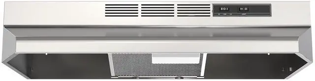 Main image of Range Hood 30inch Under Cabinet - Ductless Oven/Stove Vent Hood | Equivalent 300CFM & 45dB Quiet, Durable Stainless Steel, for kitchen with 2-Speed Exhaust Fan & Reusable Filter, Polished