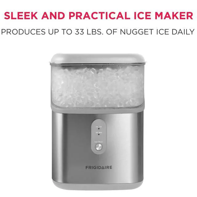 Alt view image 2 of 6 - Countertop Crunchy Chewable Nugget Ice Maker, Compact, 33lbs per Day, Metallic Finish