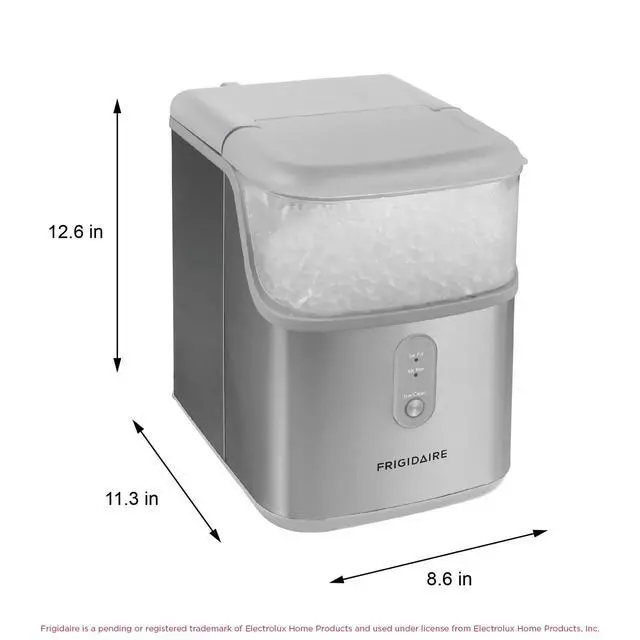 Alt view image 5 of 6 - Countertop Crunchy Chewable Nugget Ice Maker, Compact, 33lbs per Day, Metallic Finish