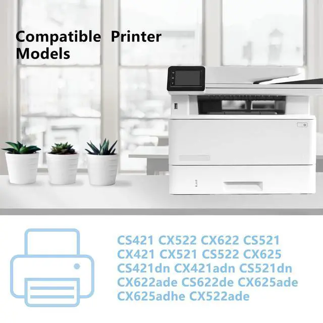 Alt view image 2 of 6 - High Yield 78C10 Toner Cartridge 78C1XK0 78C1XC0 78C1XM0 78C1XY0 Replacement for Lexmark CS421 CS421DN CX421ADN CS521 CS521DN CS522 CS522DE CS622 CX522 CX622 CX622ADE CX625 Printer