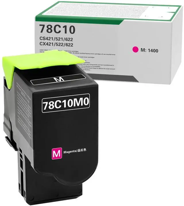 Main image of 78C10 78C10M0 Magenta Compatible Toner Cartridge | Replacement for Lexmark CS421 CX522 CX622 CS521 CX421 CX521 CS522 CX625 Printer