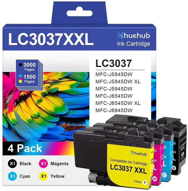 Main image of LC3037 Super High-Yield Ink Cartridges Replacement for Brother LC3037XXL | Compatible for Brother MFC-J5845DW MFC-J5945DW MFC-J6545DW MFC-J6945DW Printer