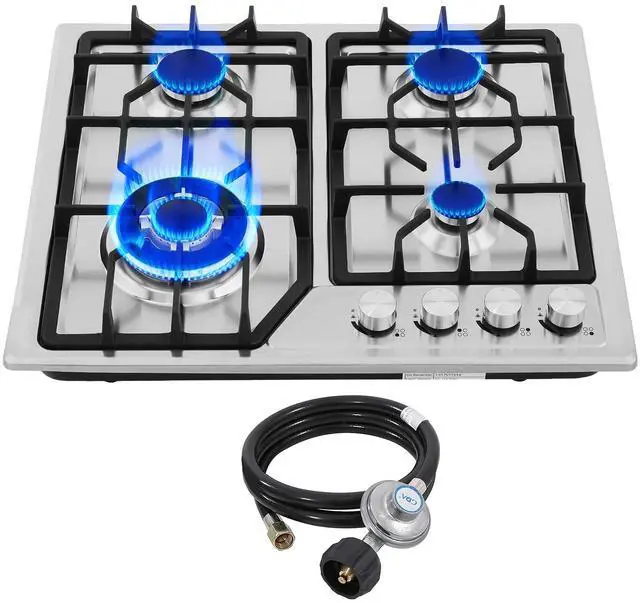 Main image of 22x20 Built in Gas Cooktop 4 Burners Stainless Steel Stove with NG/LPG Conversion Kit Thermocouple Protection and Easy to Clean (20Wx22L)
