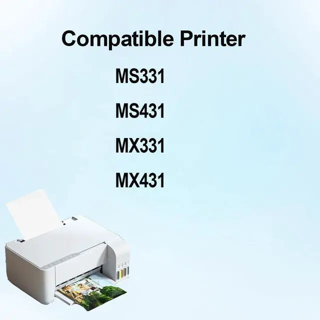 Alt view image 2 of 7 - 55B1000 Black Toner Cartridge Use for MS331 MS331dn MS431 MS431dn MS431dw MX331 MX331adn MX431 MX431adn MX431adw Printers (3,000 Pages)