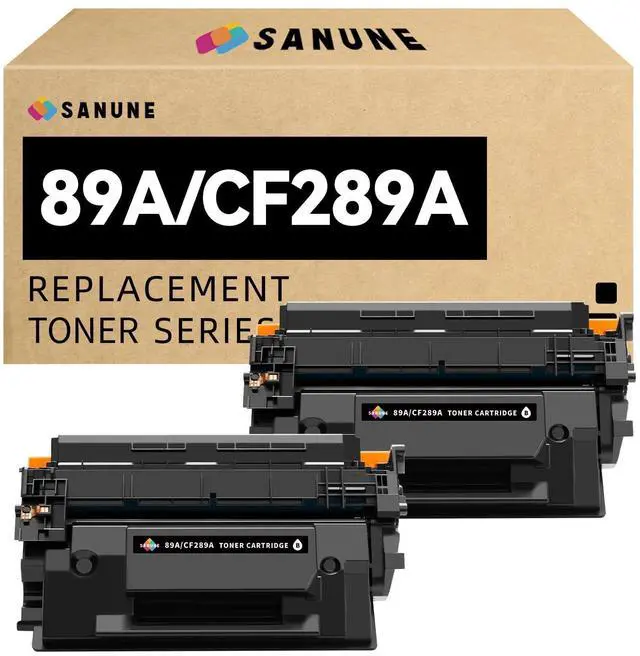 Main image of 89A Black Toner Cartridge 2 Pack Replacement for HP 89A CF289A 89X CF289X (with Chip) for Enterprise M507 M507n M507dn M507x MFP M528dn M528f M528c M528z M528 Series Printer Toner Ink