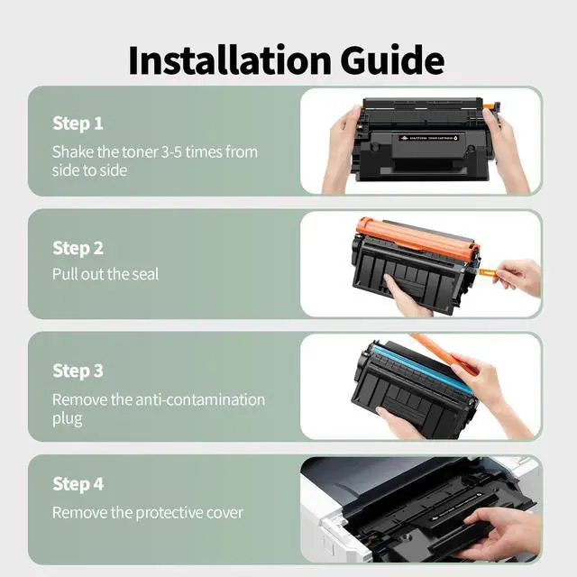 Alt view image 5 of 7 - 89A Black Toner Cartridge 2 Pack Replacement for HP 89A CF289A 89X CF289X (with Chip) for Enterprise M507 M507n M507dn M507x MFP M528dn M528f M528c M528z M528 Series Printer Toner Ink