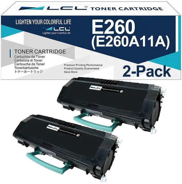 Main image of Compatible Toner Cartridge Replacement for Lexmark E260A21A E260 E260d E260dn E260dtn E260dt E360 E360dn E360dtn E360d E460 E460dn E460dw E462dtn E462 E460d E460dtn (2-Pack Black)
