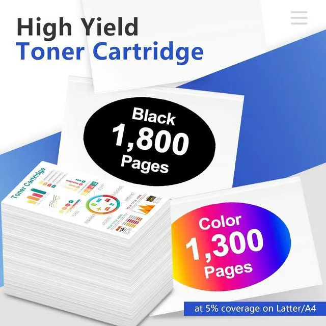 Alt view image 3 of 7 - 4 Pack 404S CLT-K404S CLT-C404S CLT-M404S CLT-Y404S Toner Cartridge Replacement for Samsung CLT-404S Toner to use with SL-C480FW SL-C430W C480 C480W C430 C433W Printer Toner (1BK+1C+1M+1Y)
