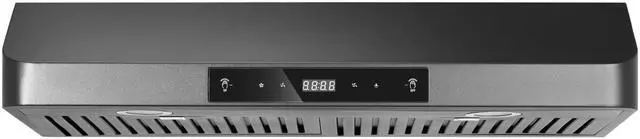 Main image of 30inch Under Cabinet Range Hood, 900CFM Black Vent Hood | Two Powerful Motors, Gesture & Touch Control, Permanent Filters, Top/Rear Vents, Timer, Dimmable Lamps, Ducted Kitchen Hood