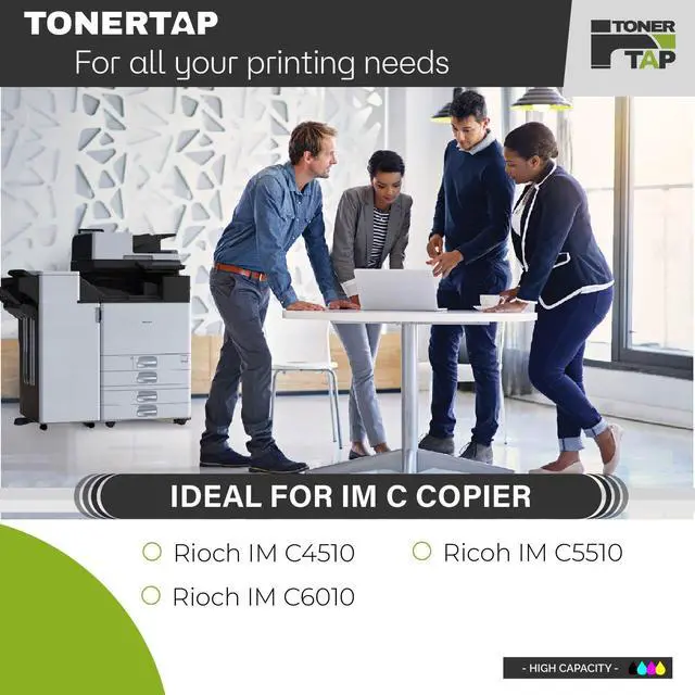 Alt view image 2 of 6 - TonerTap Compatible Toner Cartridges 4-Pack for Ricoh IM C4510, IM C5510, IM C6010, Replacement for Ricoh 842526 842527 842528 842529 IMC4510, IMC5510, IMC6010 Toner