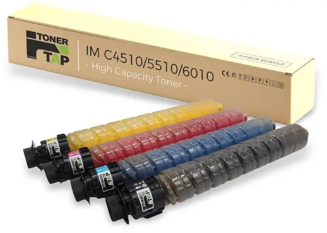 Main image of TonerTap Compatible Toner Cartridges 4-Pack for Ricoh IM C4510, IM C5510, IM C6010, Replacement for Ricoh 842526 842527 842528 842529 IMC4510, IMC5510, IMC6010 Toner