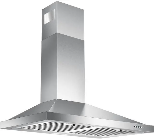 Main image of Range Hood 30 inch, Wall Mount Vent Hood in Stainless Steel, Ducted/Ductless Convertible Duct, Kitchen Hood w/Baffle Filters, 3 Speed Fan, Energy Saving LED Light, Push Button Control