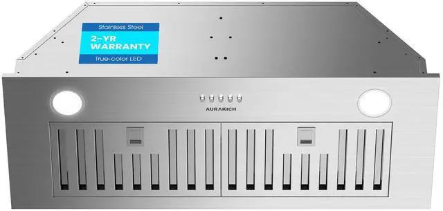 Main image of Range Hood 30 inch Insert - 620CFM | TRUE-COLOR 5500K LED, Complete Exhaust Kit (Charcoal Filters + Duct Pipe), Ducted/Ductless Convertible