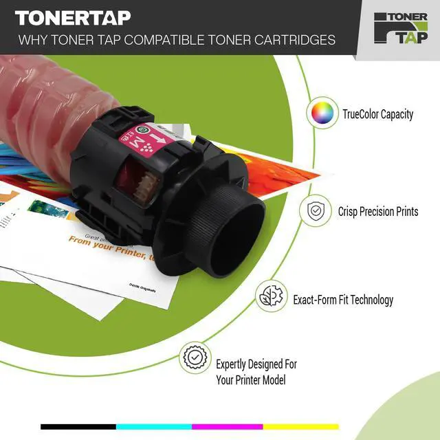 Alt view image 4 of 6 - TonerTap Compatible Toner Cartridges 4-Pack for Ricoh IM C4510, IM C5510, IM C6010, Replacement for Ricoh 842526 842527 842528 842529 IMC4510, IMC5510, IMC6010 Toner