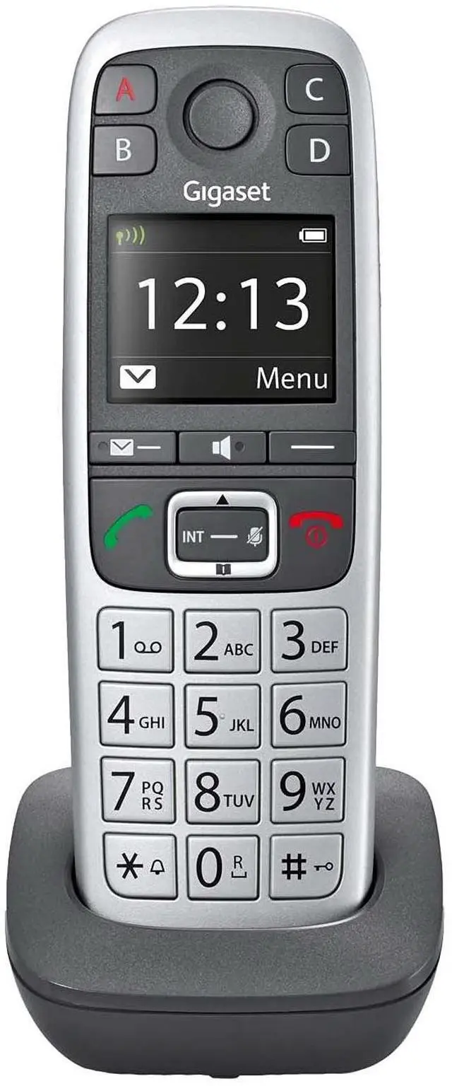 Main image of E560H Additional Handset for Cordless Senior Phone, SOS- Function, Landline Phone, Volume Amplification (Platinum, Pack of 1)