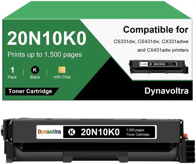 Main image of 20N10K0 CS331 Toner Cartridge Black with Chip Compatible for Lexmark CS331 CX331 CS431 CX431 CS331dw CS431dw CX331adwe CX431adw Printers(1-Pack, 1,500 Pages)