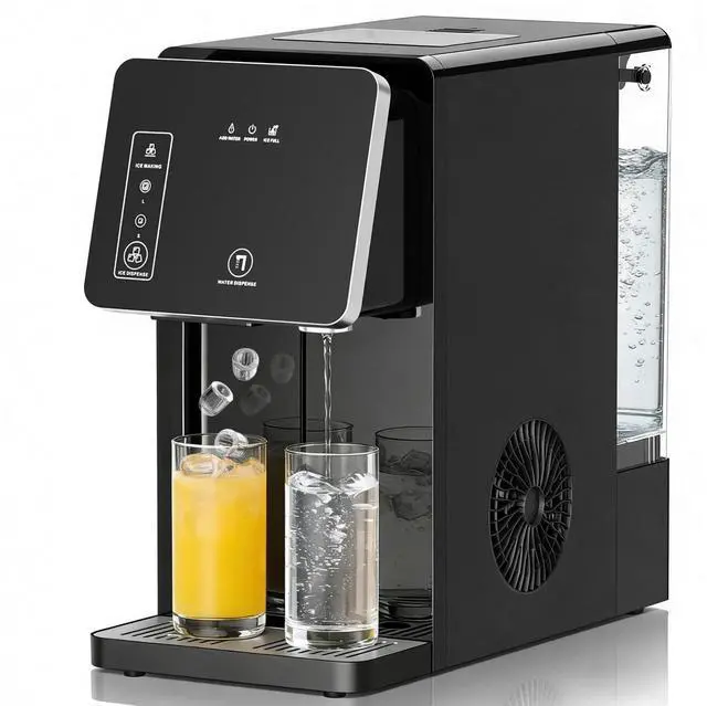 Main image of Countertop Ice Maker, Ice Cubes & Cold Water Dispenser | 3.5L Removable Tank, 2 Sizes, 9 Bullet Ice in 8 Mins, 26lbs Daily Ice Production, Self-Cleaning, Home Office Dorm RV Use