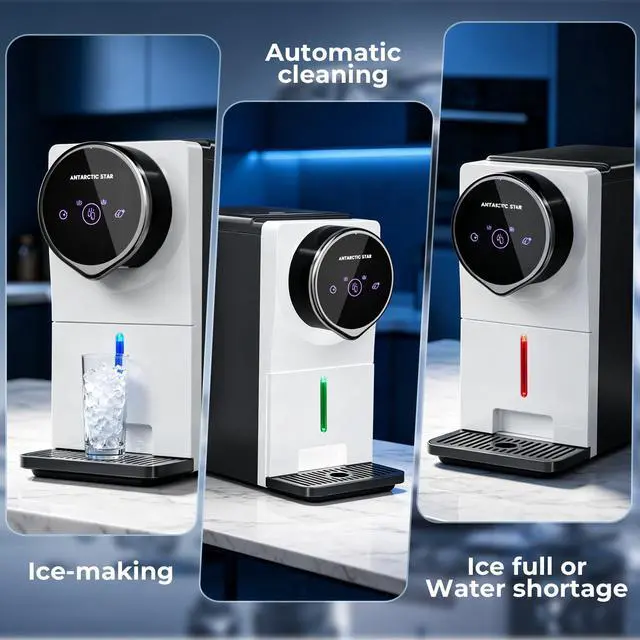 Alt view image 5 of 7 - Nugget Ice Maker Countertop Gen 2, Self-Cleaning Portable Ice Machine, 33 lbs/24H, 1.8L Water Tank, 1.5 lbs Ice Storage, Touch Screen & Auto Ice Drop, for Home/Office/Kitchen