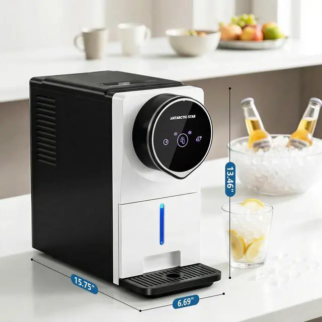 Alt view image 6 of 7 - Nugget Ice Maker Countertop Gen 2, Self-Cleaning Portable Ice Machine, 33 lbs/24H, 1.8L Water Tank, 1.5 lbs Ice Storage, Touch Screen & Auto Ice Drop, for Home/Office/Kitchen