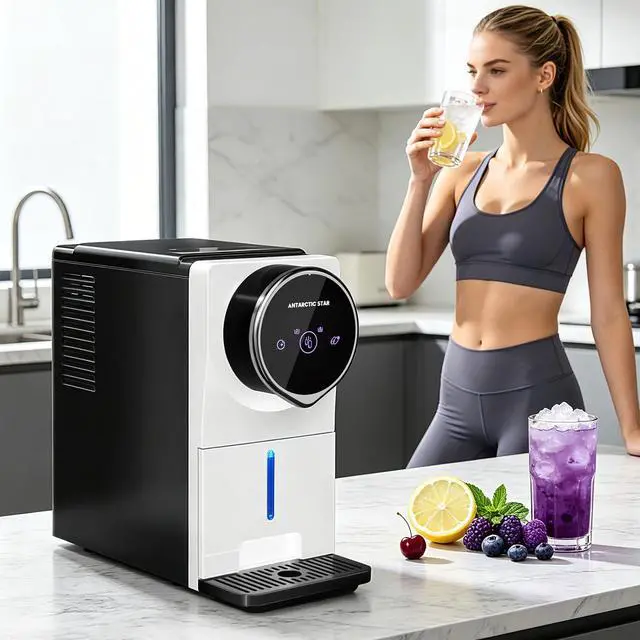 Alt view image 7 of 7 - Nugget Ice Maker Countertop Gen 2, Self-Cleaning Portable Ice Machine, 33 lbs/24H, 1.8L Water Tank, 1.5 lbs Ice Storage, Touch Screen & Auto Ice Drop, for Home/Office/Kitchen