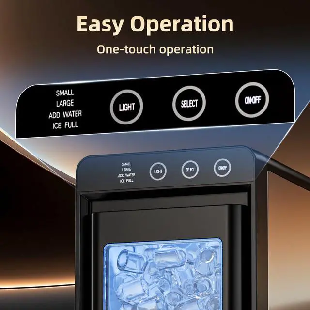 Alt view image 2 of 6 - Countertop Portable Ice Maker, 8 Cubes in 6 Mins Fast Ice Making, 26Lbs Ice Per Day Auto Self-Cleaning Ice Machine with Ice Basket & Scoop, Compact Mini Ice Maker for Home Kitchen Office Bar RV Travel
