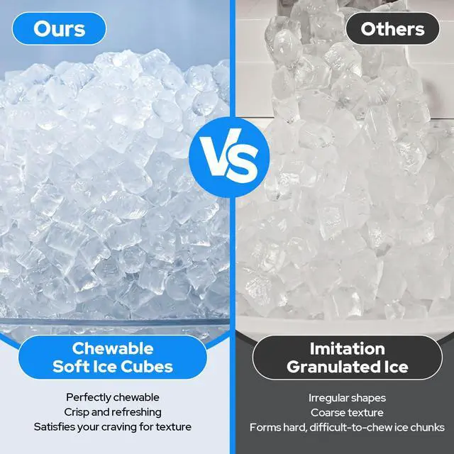 Alt view image 4 of 7 - Large Capacity Countertop Ice Maker - 38 lbs/24H Output Chewable Nugget Ice, One-Touch Self-Cleaning, 3L+1.5L Dual Water Tanks, Portable Ice Machine for Home, Bar, Office, RV