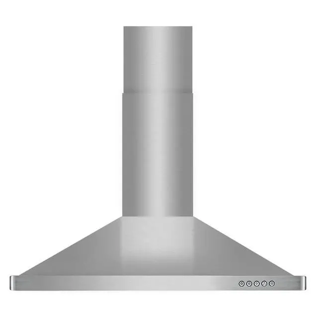Alt view image 2 of 7 - 36 in. Vista Coll 380 CFM Ducted Wall Mount Range Hood LED, Stainless Steel | COS-63190 Push Button Controls, 3 Fan Speeds, Permanent Dishwasher-Safe Baffle Filters, Backdraft Damper