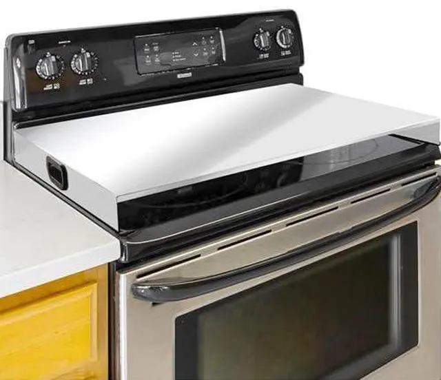 Main image of Stainless Steel Gas Stove Top Cover, Noodle Board Cooktop Cover, Kitchen Organizer for Gas and Electric Stove Range Expanding Kitchen Space, Large Size 36"x 23.6"x3", Sliver