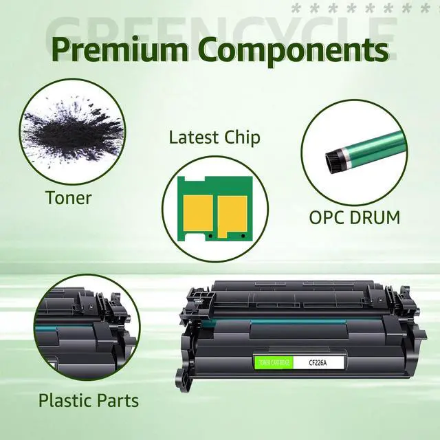 Alt view image 4 of 7 - 26A CF226A Black Toner Cartridge Compatible for HP 26A MFP M426fdw 4 Pack | Compatible for HP 26A CF226A toner LaserJet Pro M402n M426 M402d M402dn M402dw M402dne MFP M426fdw M426dw M426fdn Printer
