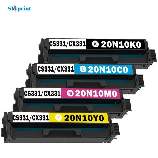 Alt view image 4 of 7 - CS431 CX431 CX331 CS331 Toner Cartridges High Yield Compatible with Lexmark 20N10K0 20N10C0 20N10M0 20N10Y0 Toner use for Lexmark CS331dw CX331adwe CS431dw CX431adw Color Laser Printer